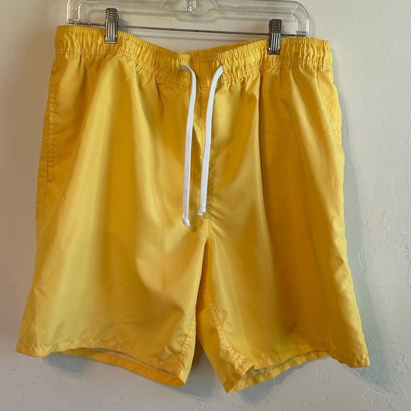 Old Navy Yellow Beach Swim Trunks Quick-Drying Elastic Waist Sz XL - Picture 1 of 6